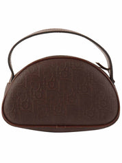 Trotter Pattern Logo Plate Mini Handbag Brown