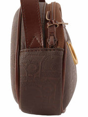 Trotter Pattern Logo Plate Mini Handbag Brown
