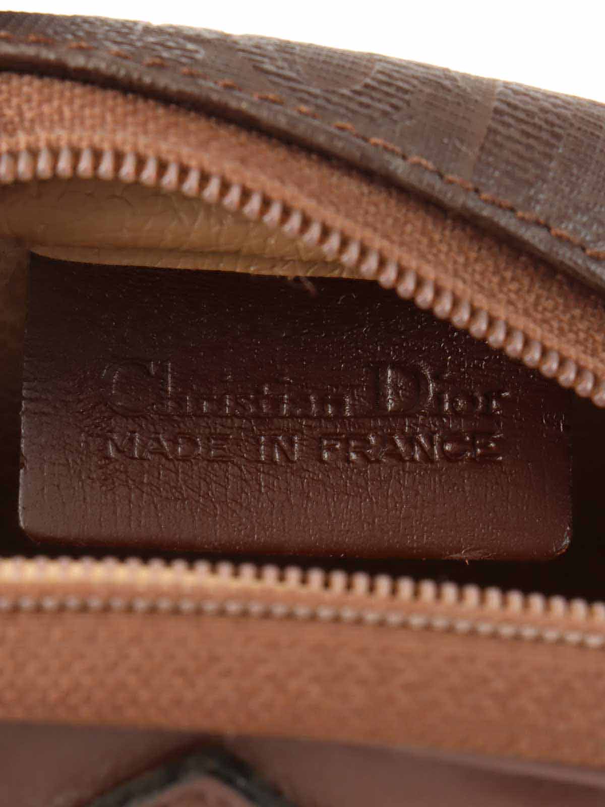 Trotter Pattern Logo Plate Mini Handbag Brown
