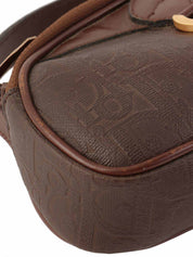 Trotter Pattern Logo Plate Mini Handbag Brown