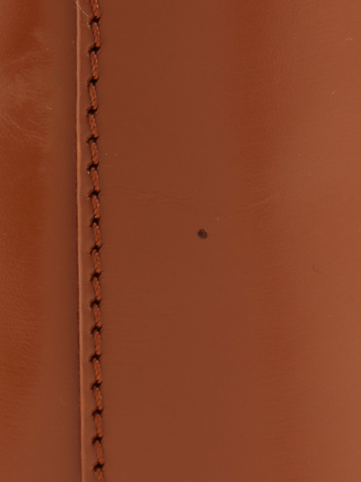 Brown logo embossed handbag
