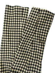 Block Check Pattern Logo Button Jacket in Ivory/Black