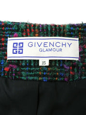 绿色/多色粗花呢圆形纽扣设置