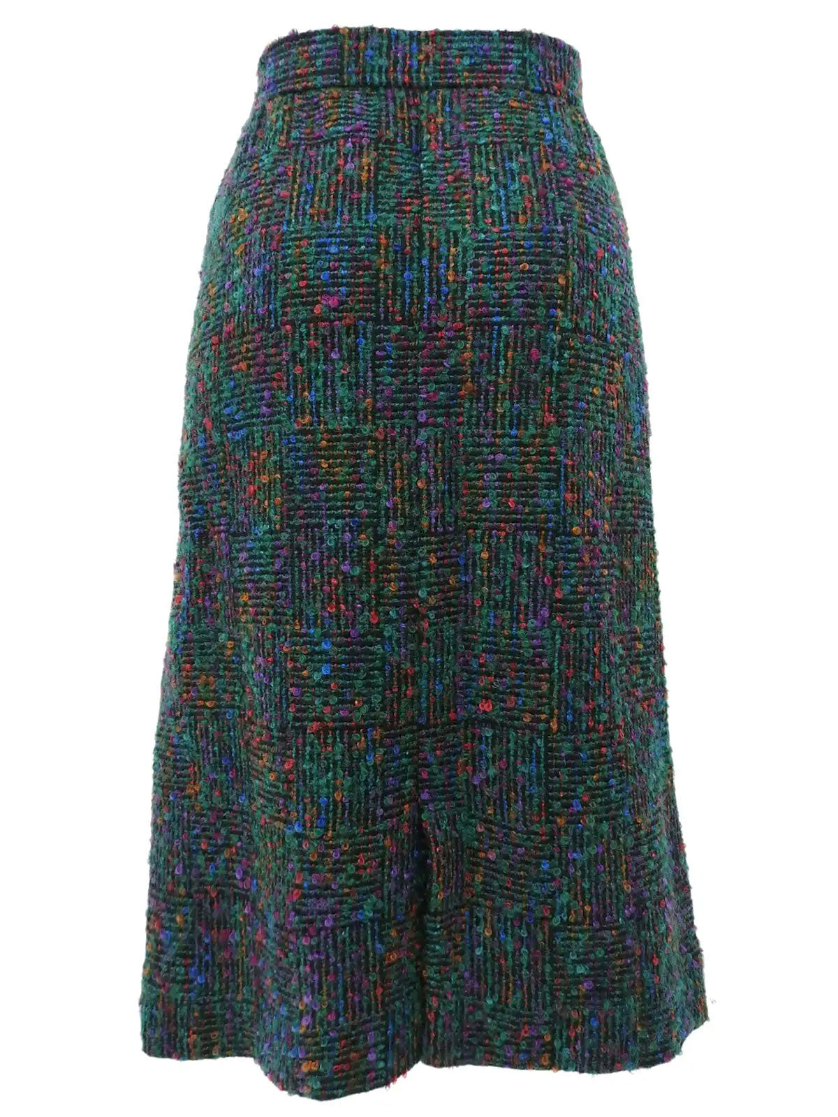 绿色/多色粗花呢圆形纽扣设置