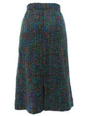 绿色/多色粗花呢圆形纽扣设置