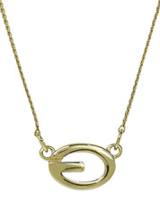 Gロゴプレートネックレス ゴールド