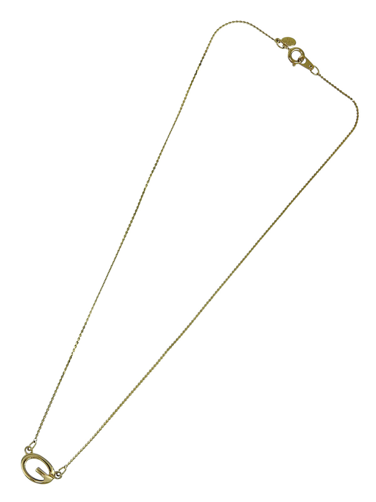 Gロゴプレートネックレス ゴールド