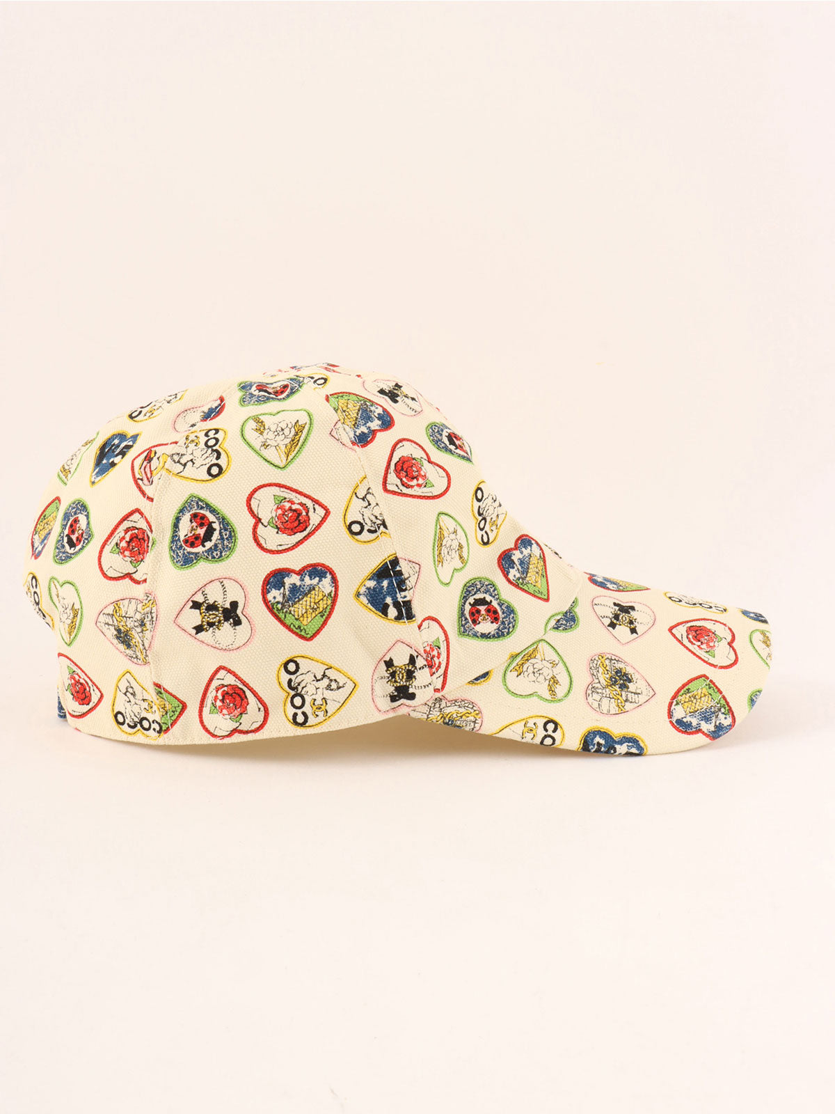 Valentine Icon Pattern Cap Ivory/Multi