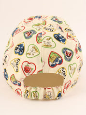 Valentine Icon Pattern Cap Ivory/Multi