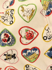 Valentine Icon Pattern Cap Ivory/Multi