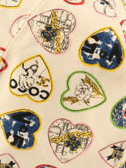 Valentine Icon Pattern Cap Ivory/Multi
