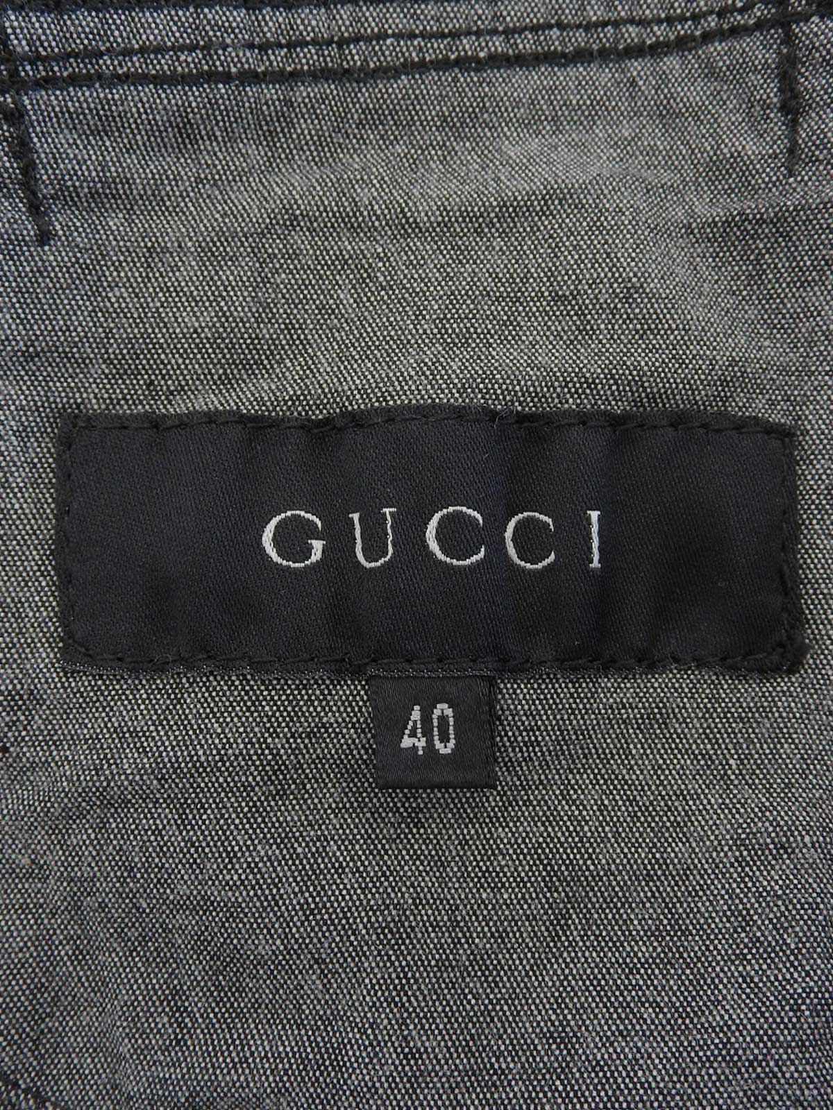 Denim logo button jacket in black