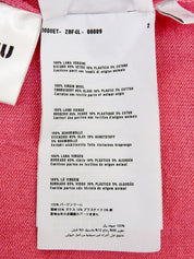 粉色、黑色和红色羊毛串珠星形图案开衫