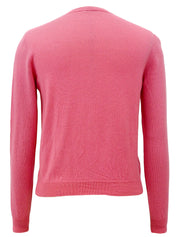 粉色、黑色和红色羊毛串珠星形图案开衫