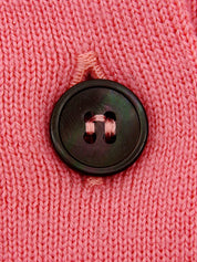 粉色、黑色和红色羊毛串珠星形图案开衫