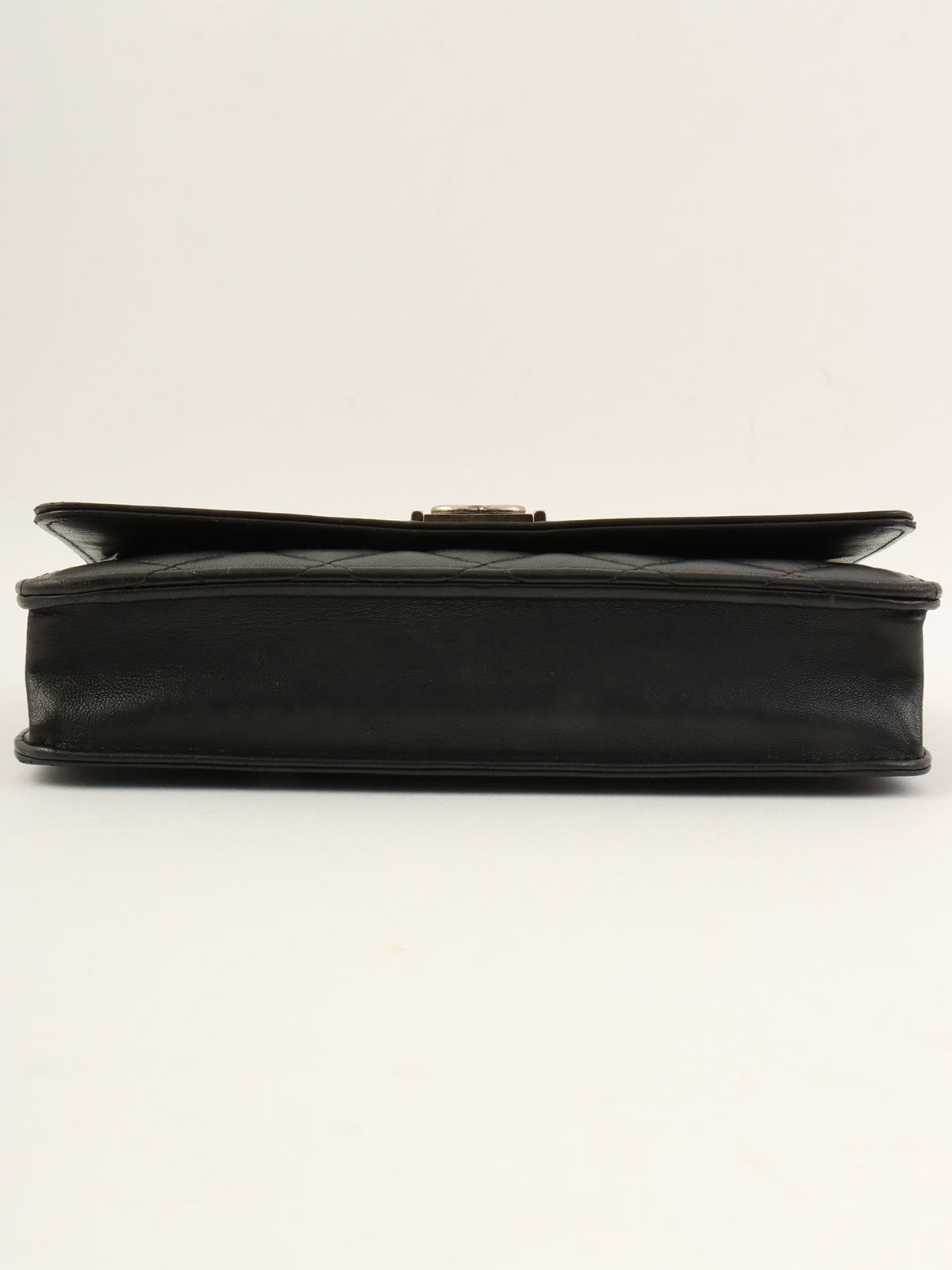 2014 Boy Chanel CC Mark Plate Chain Wallet in Black