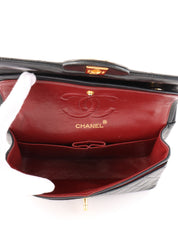 Classic flap chain bag, 23cm, black, made between 1985 and 1990