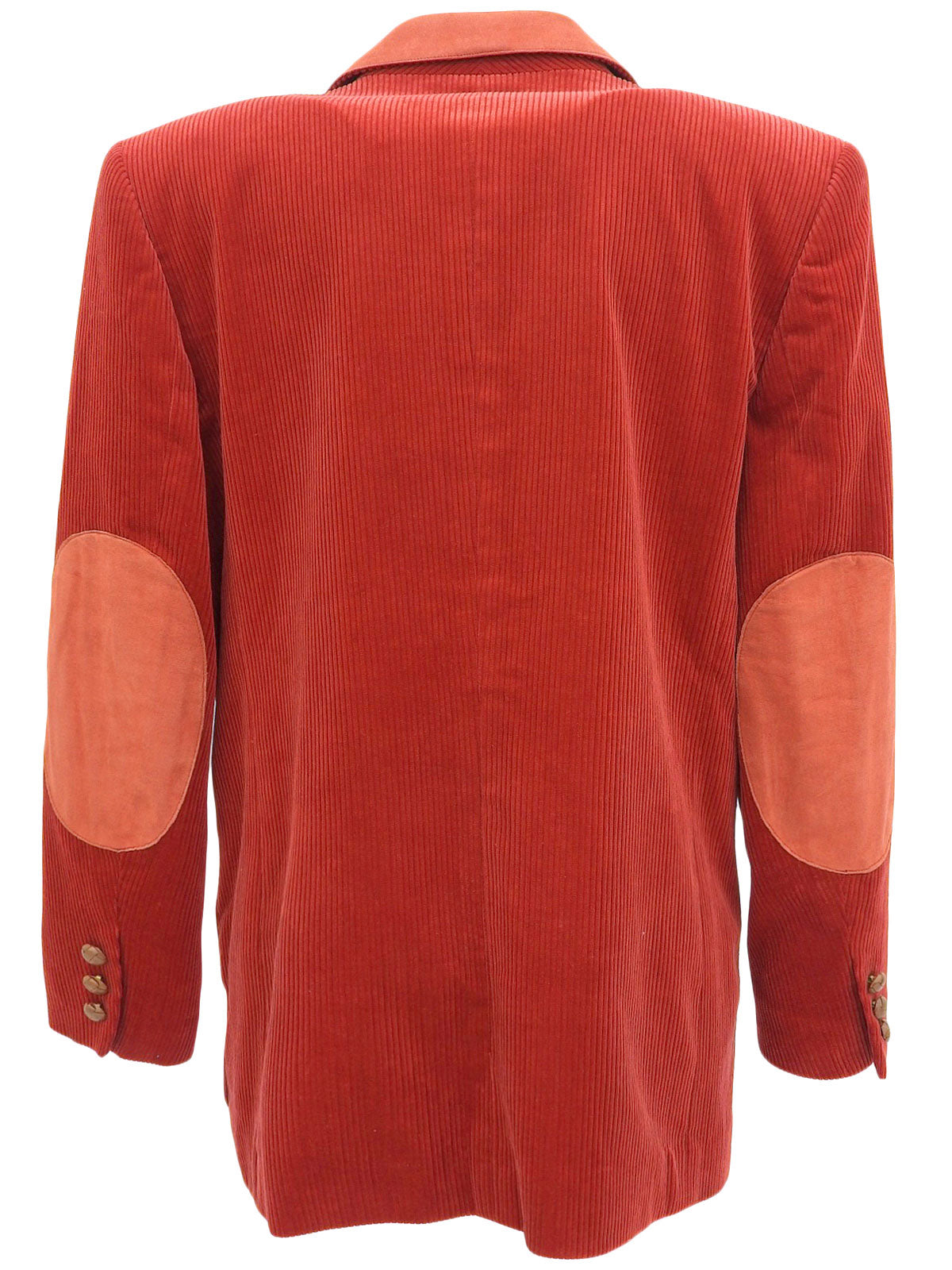 Corduroy and suede combination jacket in red