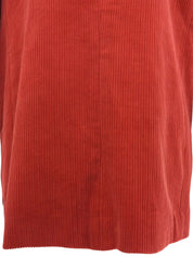 Corduroy and suede combination jacket in red
