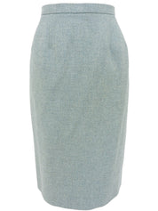 Wool logo button set-up in light blue