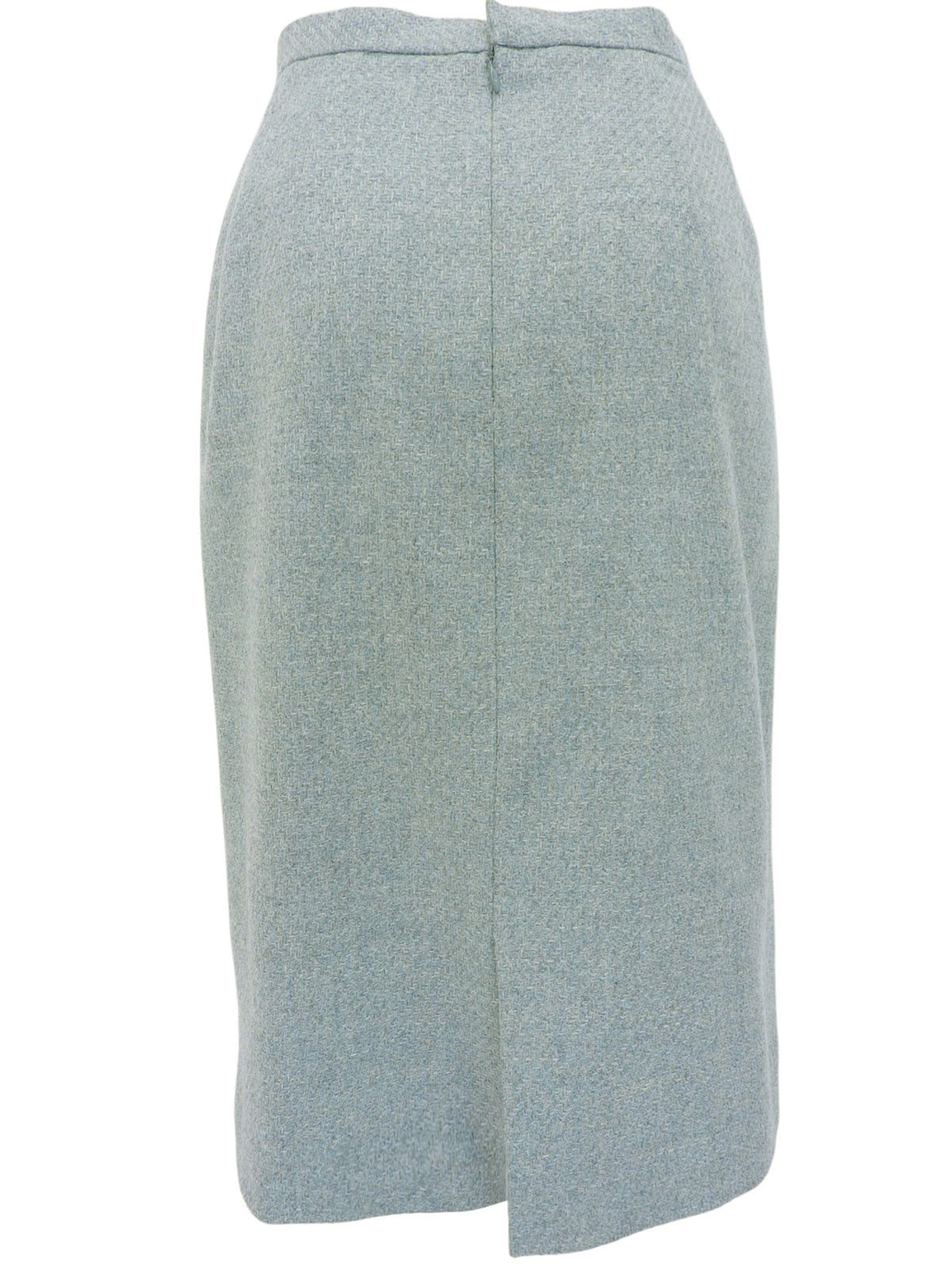 Wool logo button set-up in light blue