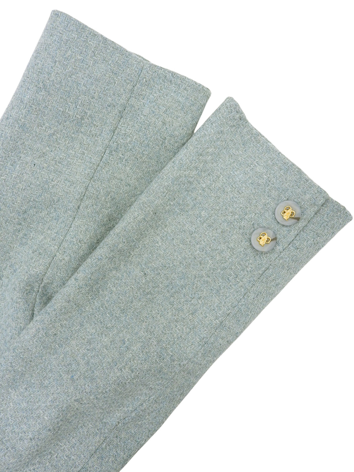 Wool logo button set-up in light blue