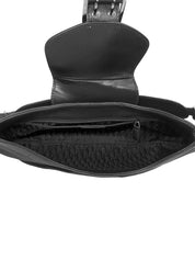 ロゴプレートワンショルダーバッグ ブラック