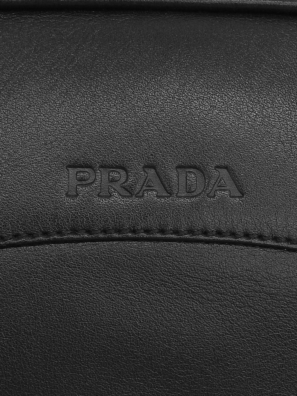 Logo Embossed Bowling Bag in Black