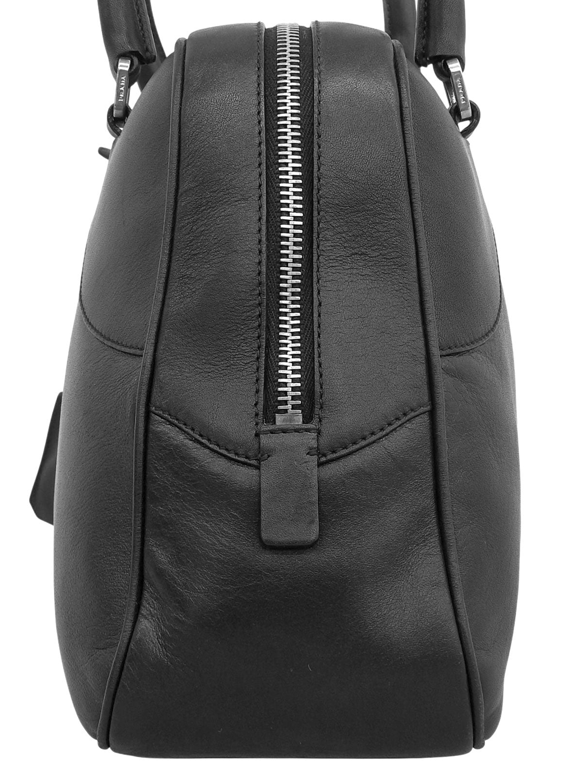 Logo Embossed Bowling Bag in Black