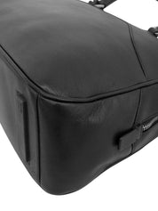 Logo Embossed Bowling Bag in Black