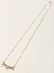 18K925 Twisted Triple Ribbon Necklace in Silver/Gold