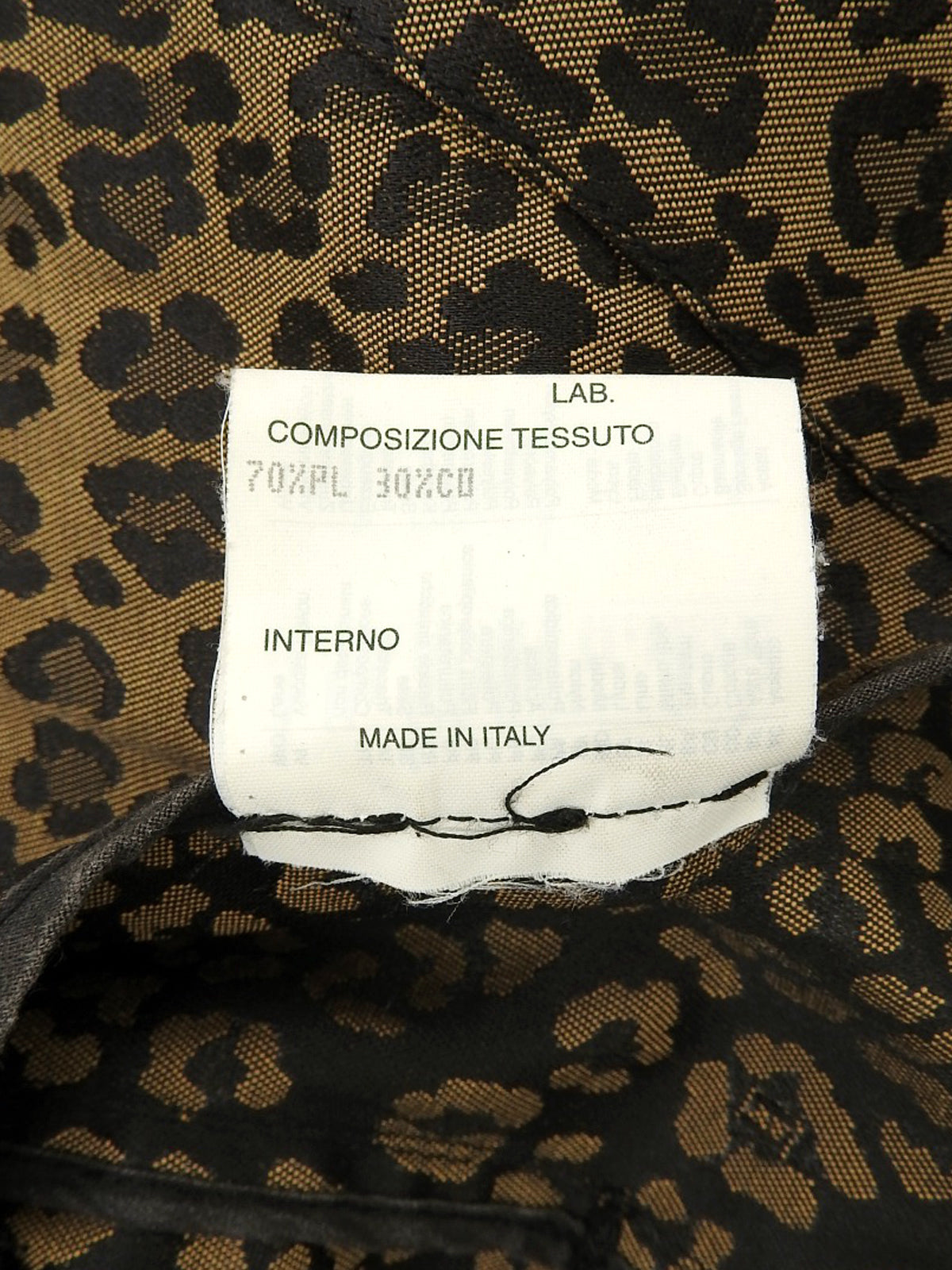 Leopard print trench coat in brown/black