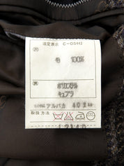 Wool check pattern jacket in gray/multi
