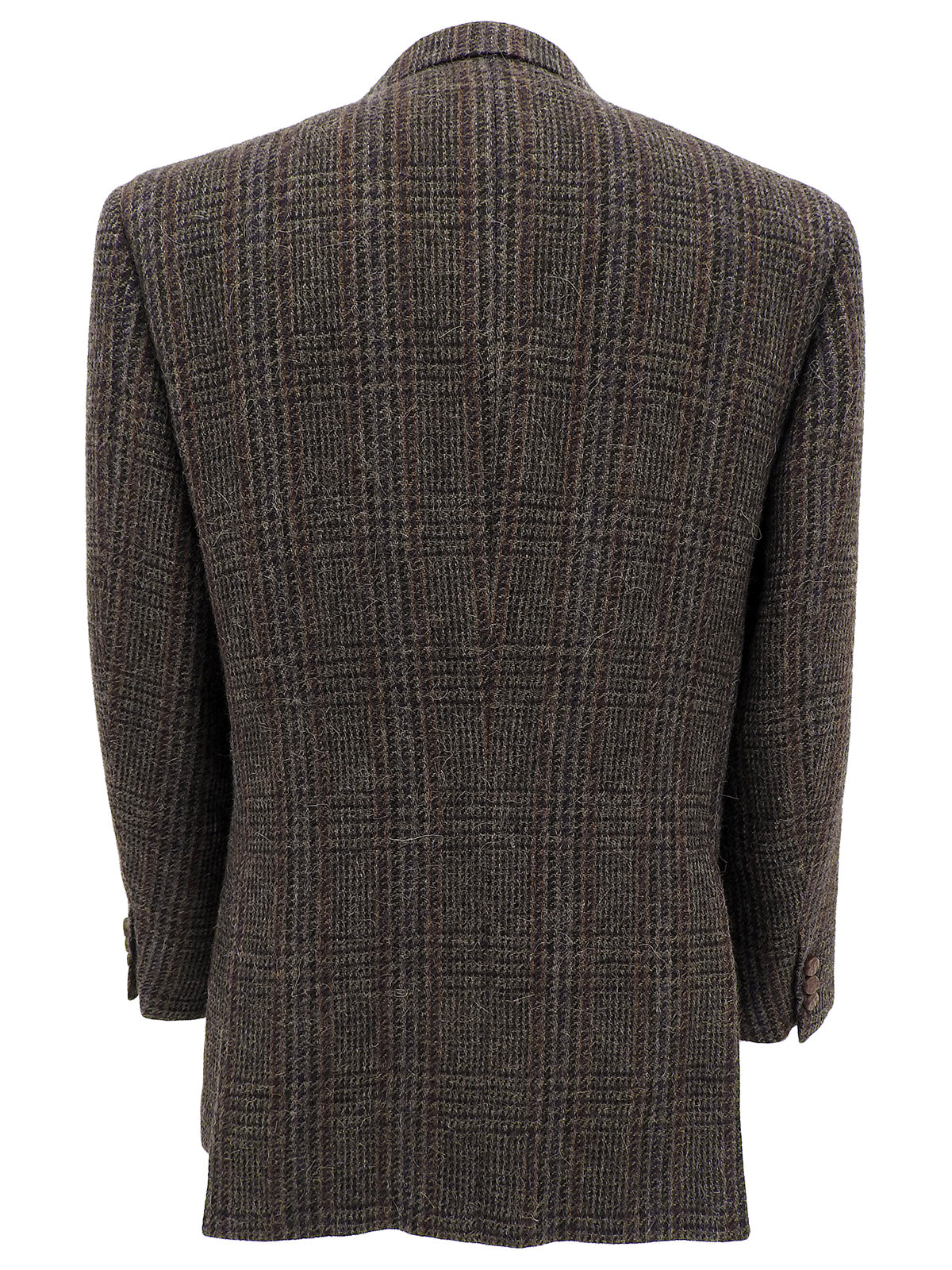 Wool check pattern jacket in gray/multi