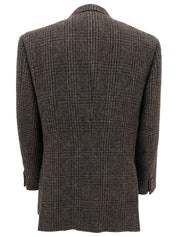 Wool check pattern jacket in gray/multi