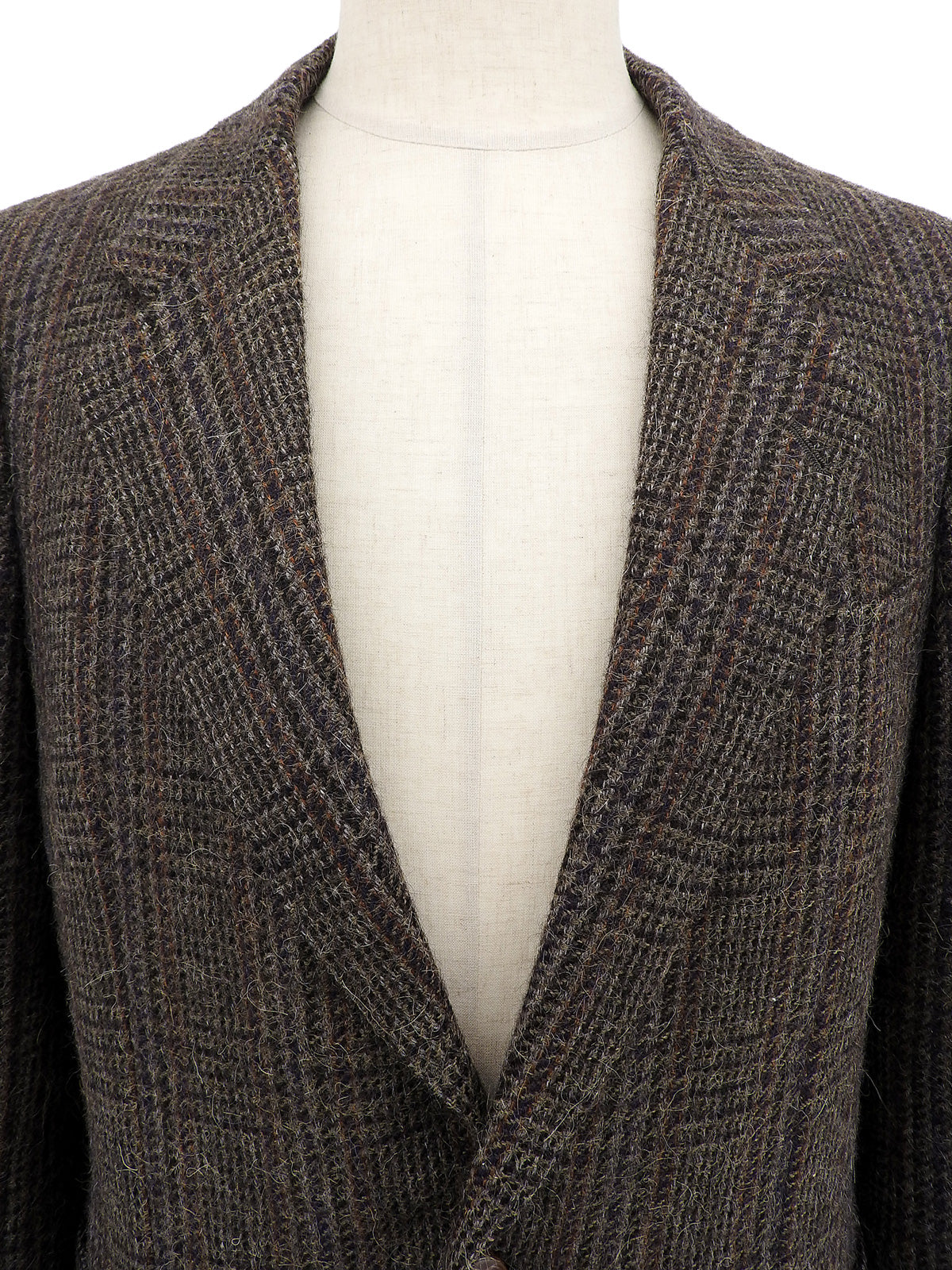 Wool check pattern jacket in gray/multi