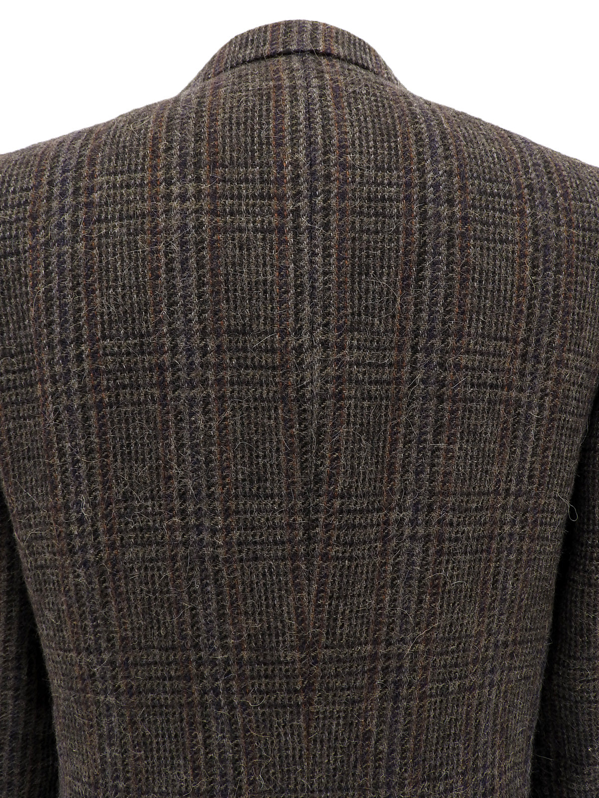 Wool check pattern jacket in gray/multi