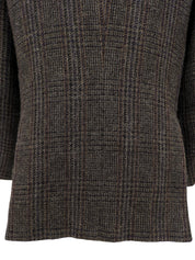 Wool check pattern jacket in gray/multi