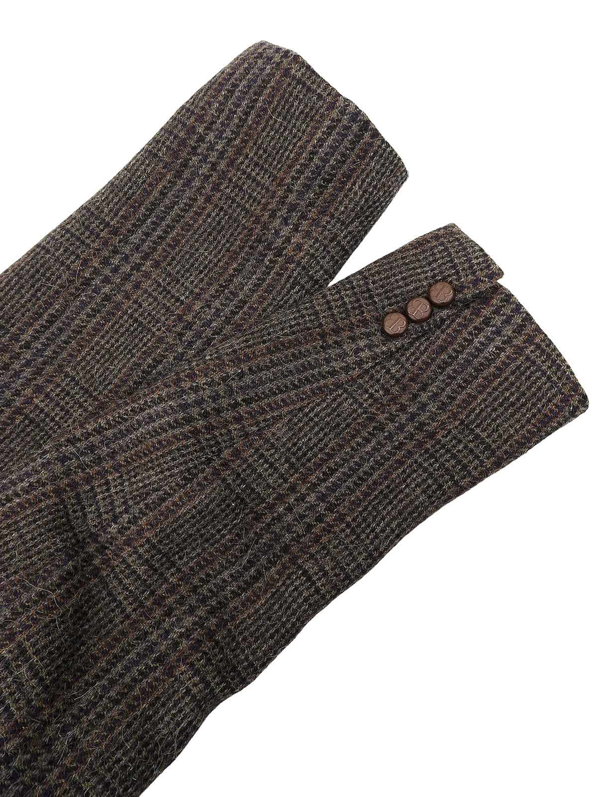 Wool check pattern jacket in gray/multi