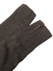 Wool check pattern jacket in gray/multi