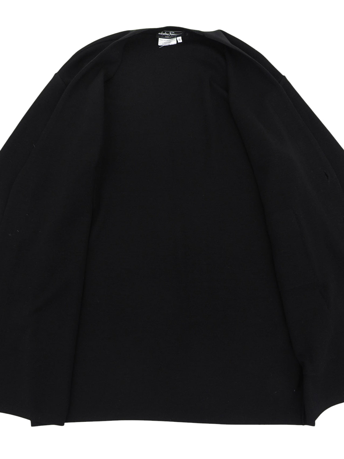 Design Button Long Cardigan in Black