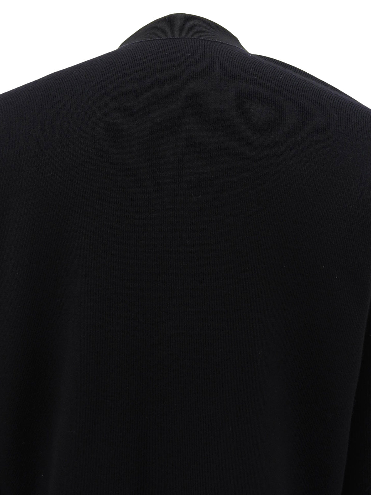 Design Button Long Cardigan in Black