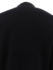 Design Button Long Cardigan in Black