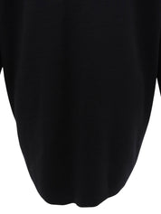 Design Button Long Cardigan in Black