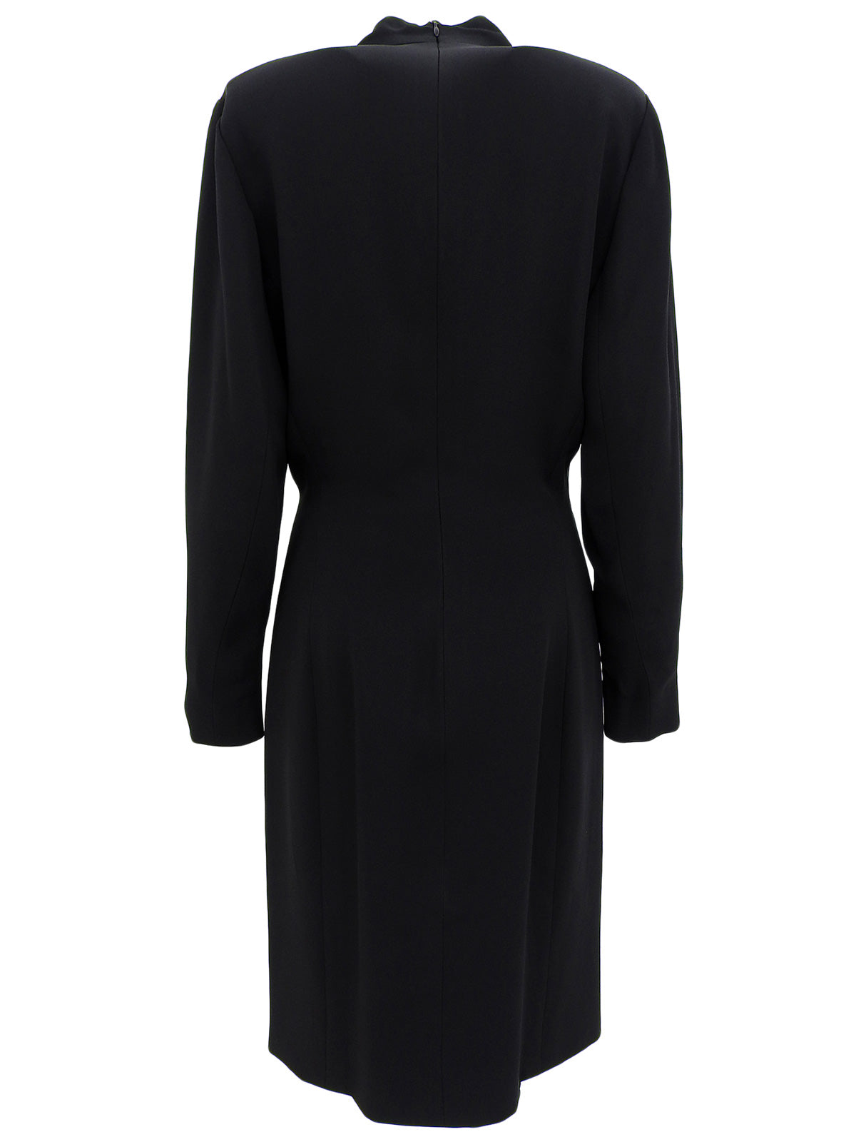 Triomphe Charm Silk Dress in Black