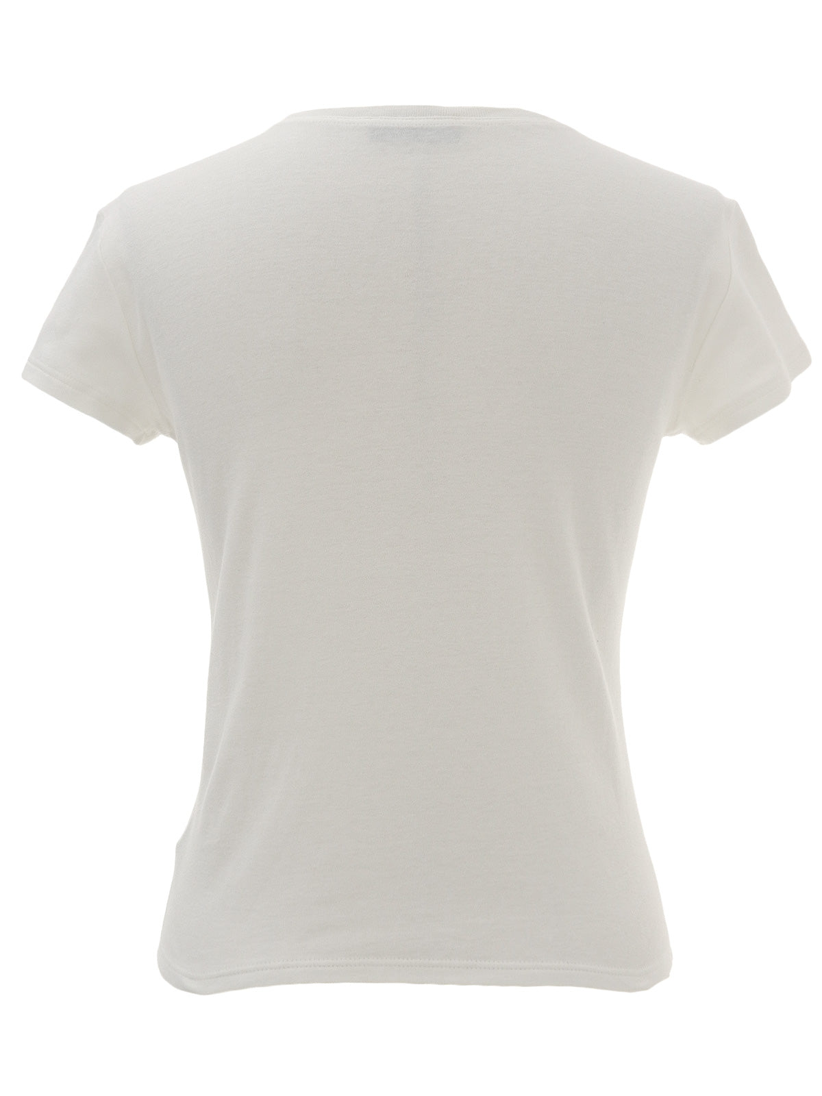 Anagram Half Sleeve Top in White
