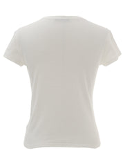Anagram Half Sleeve Top in White