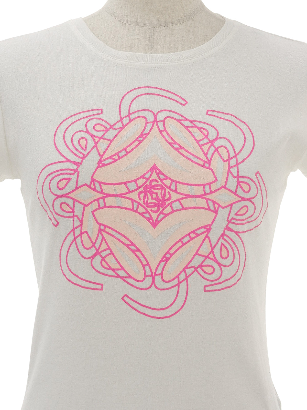 Anagram Half Sleeve Top in White