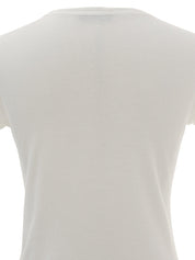 Anagram Half Sleeve Top in White