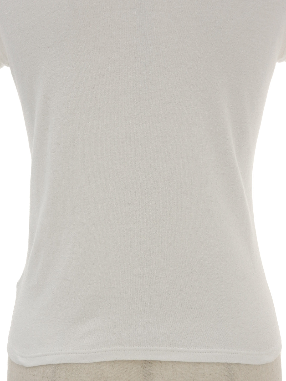 Anagram Half Sleeve Top in White